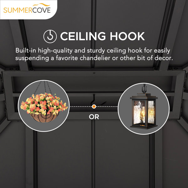 Sunjoy SummerCove Elmgrove 12 ft. x 14 ft. Solar Powered Hardtop Gazebo